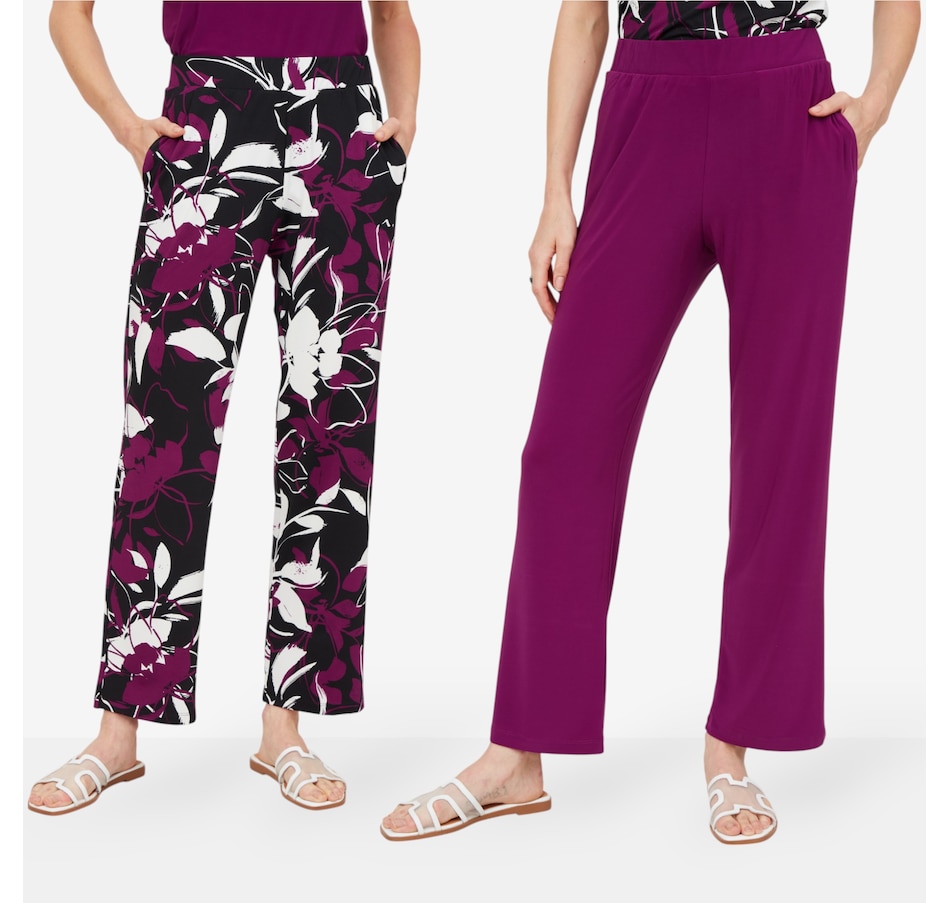 Image 207006_GRMUL.jpg, Product 207-006 / Price $27.33, Nina Leonard Elastic Waist Pocket Pant (2-pack) from Nina Leonard on TSC.ca's Fashion department