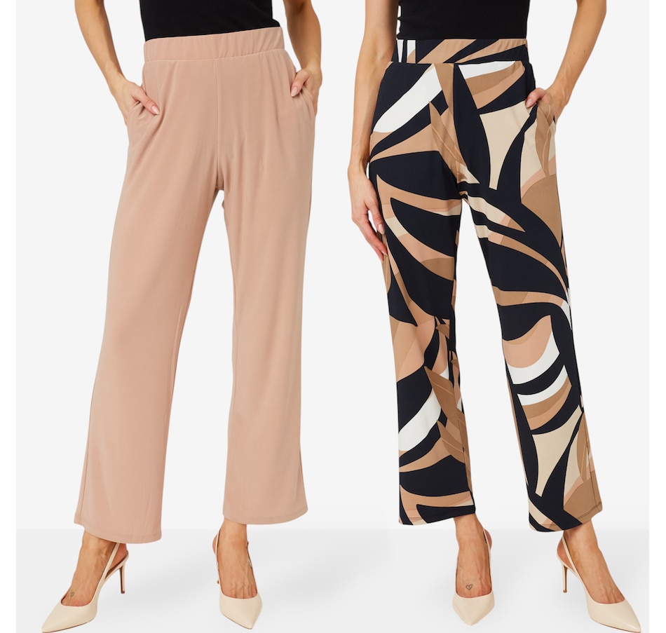 Image 207006_PLEMI.jpg, Product 207-006 / Price $27.33, Nina Leonard Elastic Waist Pocket Pant (2-pack) from Nina Leonard on TSC.ca's Fashion department