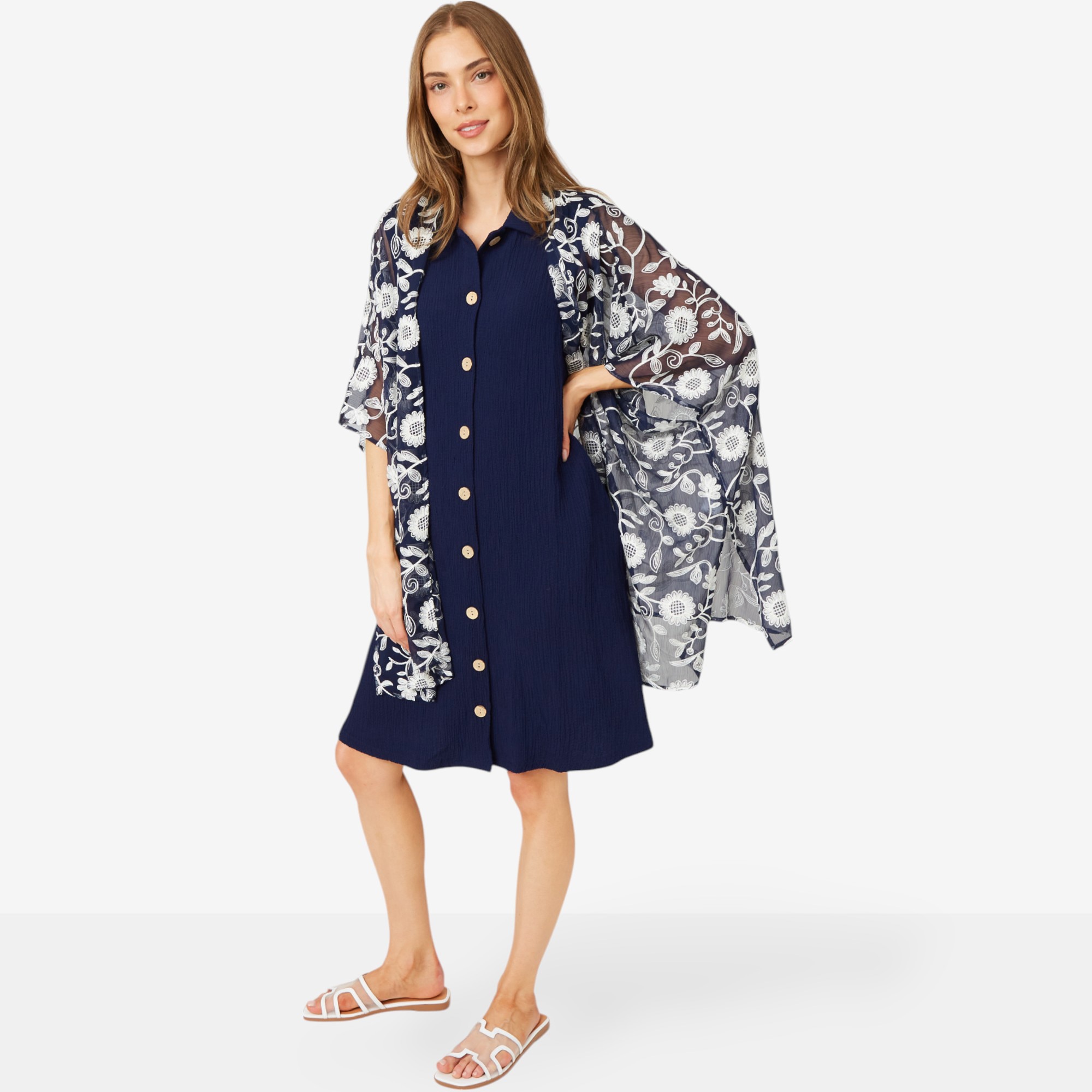 Bell♡　0226 Nina Leonard Novelty Embroidery Kimono - TSC.ca