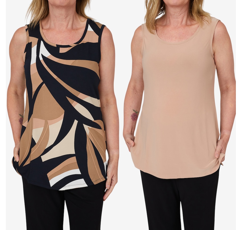 Image 207008_PLEMI.jpg, Product 207-008 / Price $59.99, Nina Leonard Scoop Neck Tanks (Two-pack) from Nina Leonard on TSC.ca's Fashion department