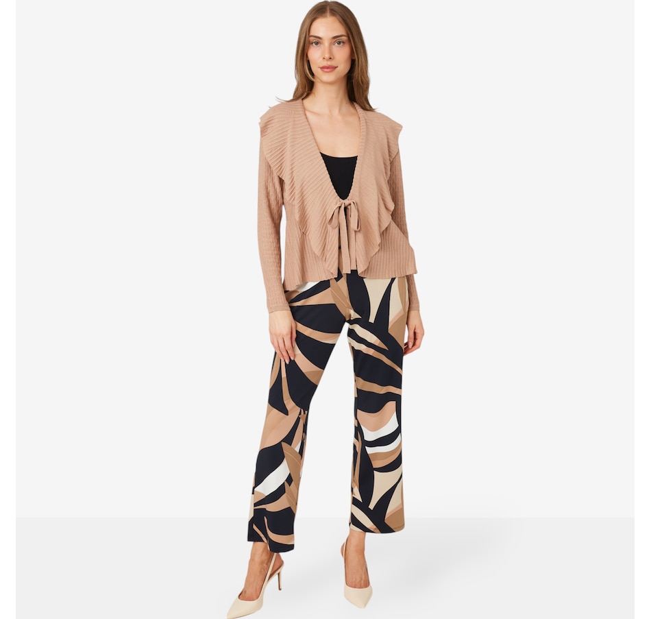 Image 207009_ALTMORE3.jpg, Product 207-009 / Price $19.33, Nina Leonard Ruffle Front Knit Cardigan from Nina Leonard on TSC.ca's Fashion department