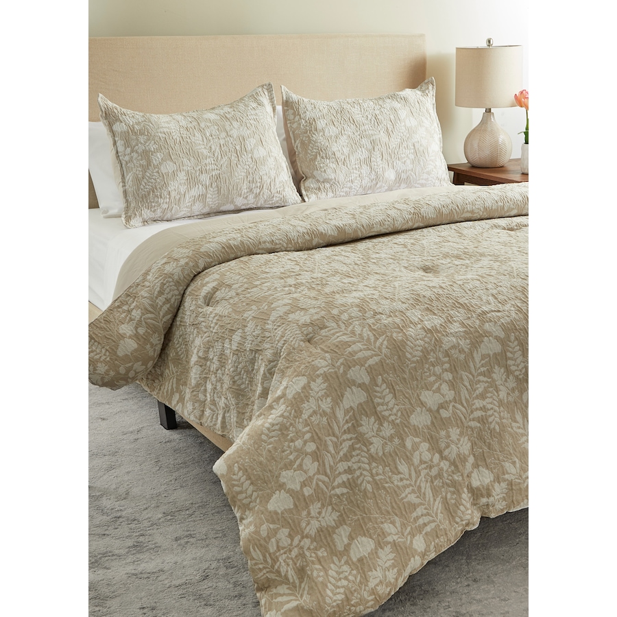 Image 207067.jpg, Product 207-067 / Price $19.33 - $29.33, Home Suite Essentials Leaf Matelasse 3-Piece Comforter Set from Home Suite on TSC.ca's Home & Garden department