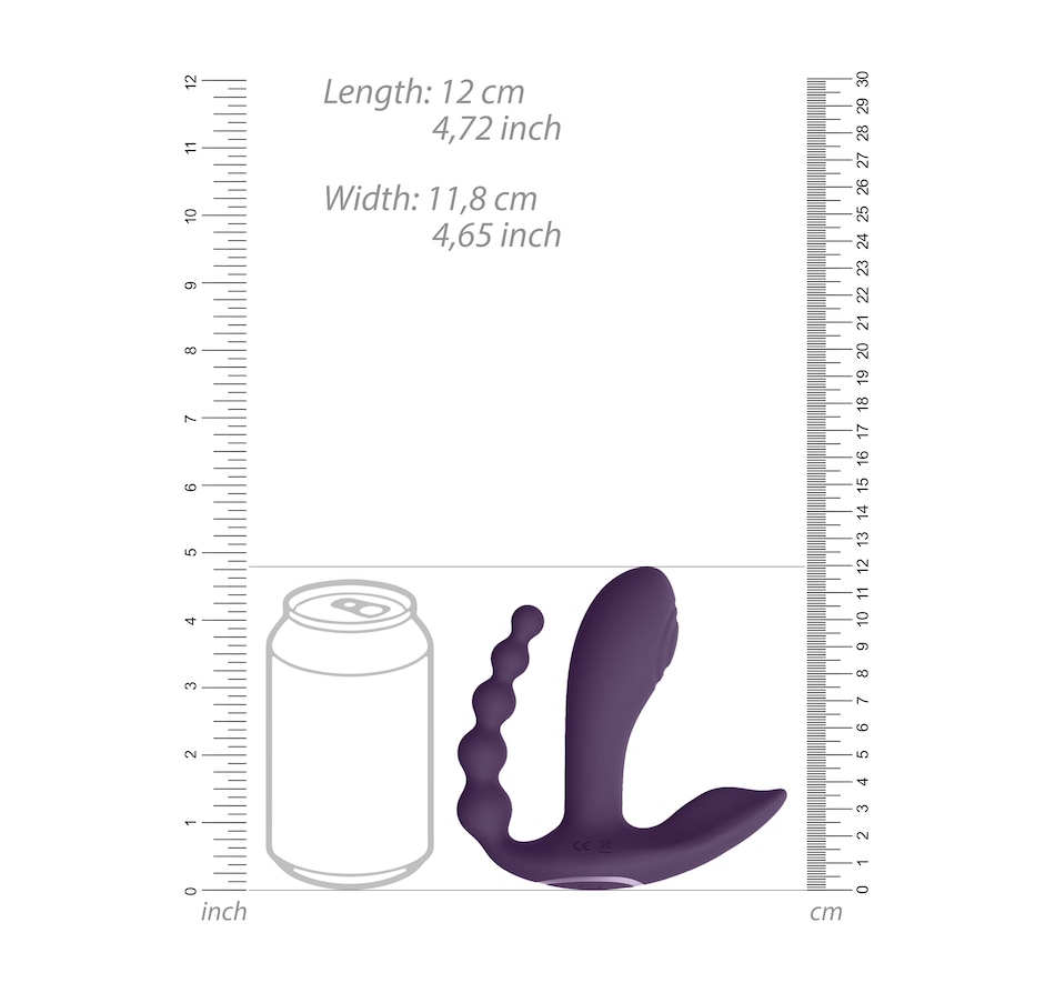 Image 207384_ALTMORE1.jpg, Product 207-384 / Price $153.99, Vive Kata Triple Action Rechargeable Remote Control Plus Wave & Vibrating Double Penetration from VIVE on TSC.ca's Sexual Wellness department