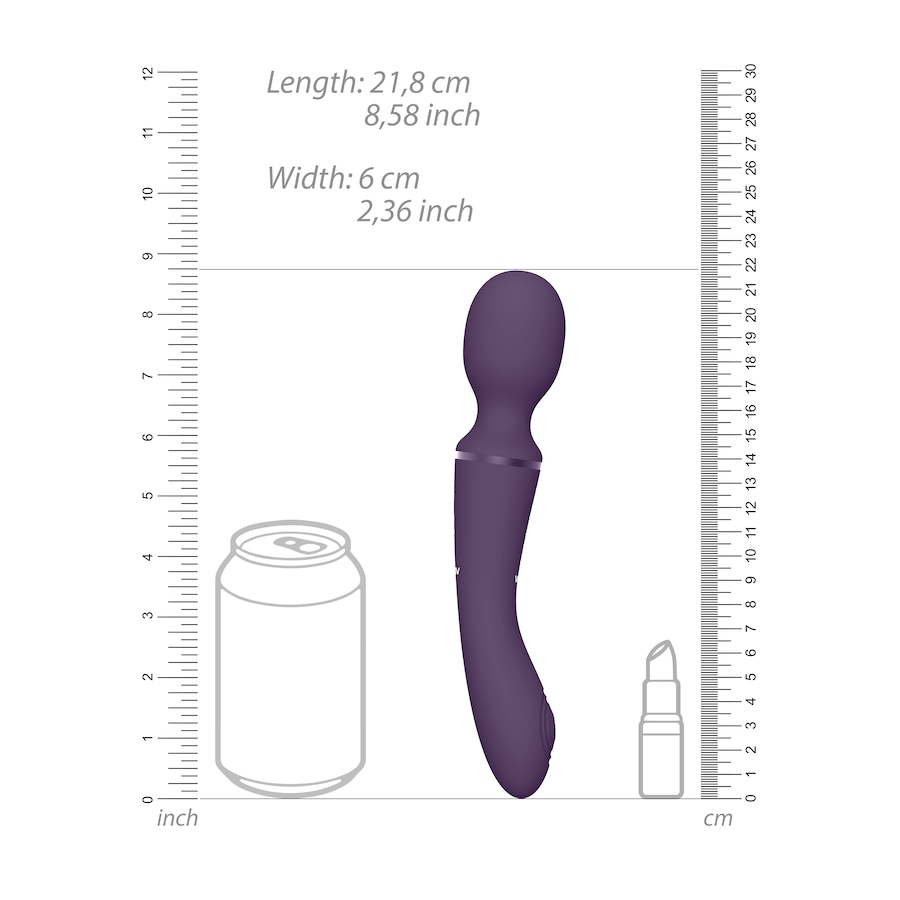Image 207389_ALTMORE1.jpg, Product 207-389 / Price $84.88, Vive Nami Double Ended Rechargeable Pulse Wave & Vibrating Wand With 4 Clitoral Stimulation Sleeves from VIVE on TSC.ca's Sexual Wellness department