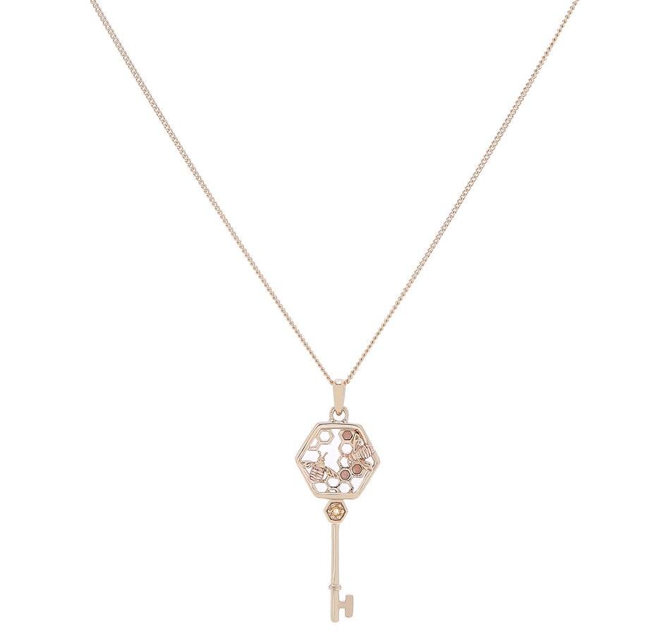 Image 207801.jpg, Product 207-801 / Price $1,040.99, Clogau Gold 10K Yellow Gold Honey Bee Honeycomb Key Pendant with Chain from Clogau Gold on TSC.ca's Jewellery department