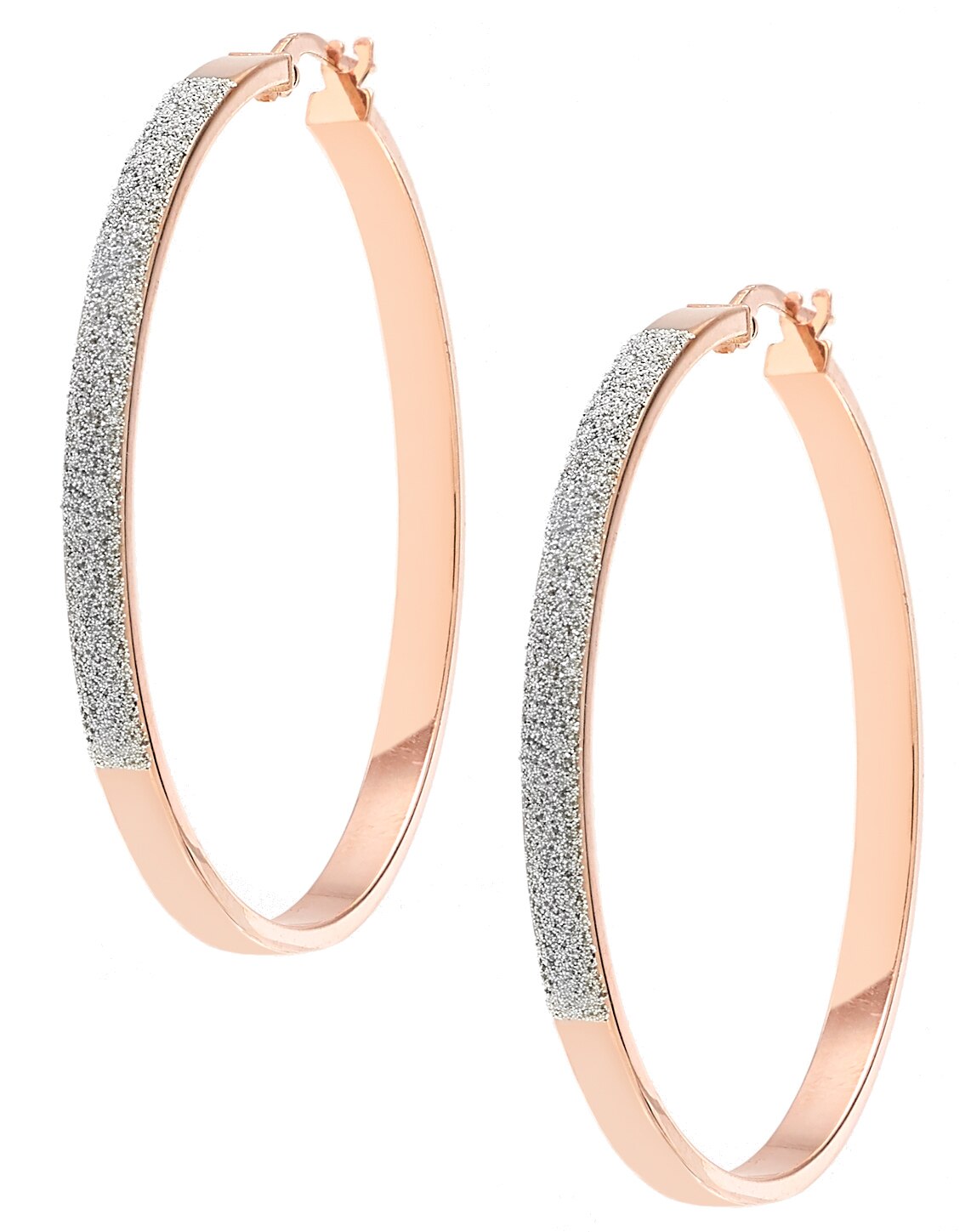 diamond dust hoop earrings