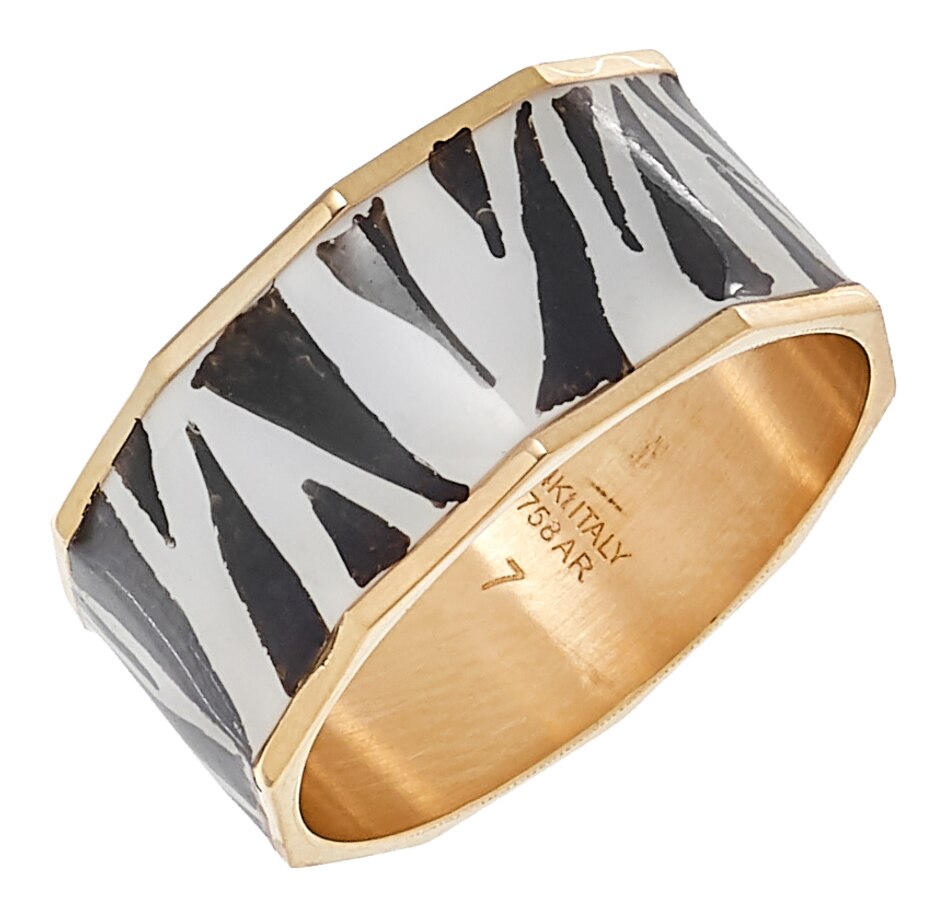 Image 207818.jpg, Product 207-818 / Price $299.33, Stefano Oro 14K Yellow Gold Zebra Print Band Ring from Stefano Oro on TSC.ca's Jewellery department
