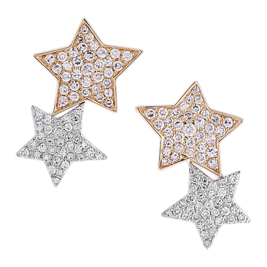 Image 207888.jpg, Product 207-888 / Price $1,785.99, 14K Two Tone Gold Diamond Star Earrings from The Vault on TSC.ca's Jewellery department