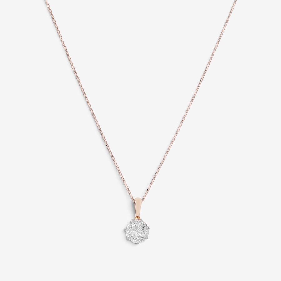 Image 207900.jpg, Product 207-900 / Price $879.99, EVERA Diamonds 14K Rose Gold 0.52ctw Diamond Flower Pendant with Chain from Evera Diamonds on TSC.ca's Jewellery department