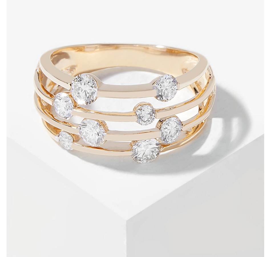 Image 207902_YGL.jpg , Product 207-902 / Price $1,699.99 , EVERA Diamonds 14K Gold 1.02ctw Scattered Diamond Ring from Evera Diamonds on TSC.ca's Jewellery department