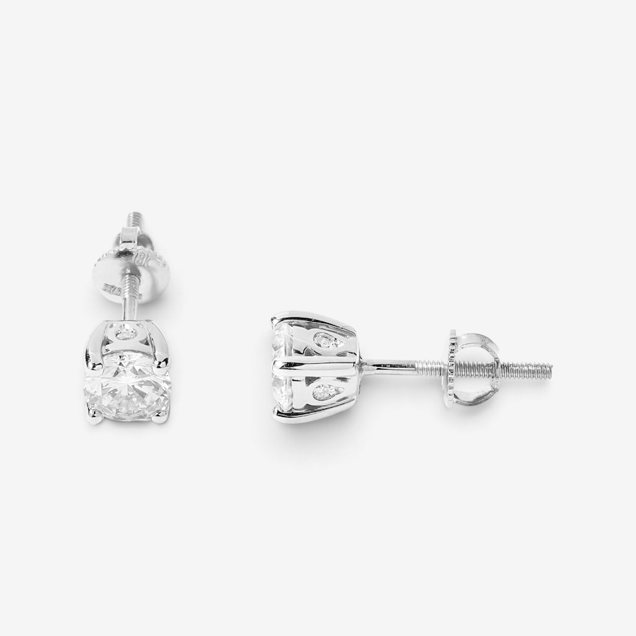 Image 207920_WG102.jpg, Product 207-920 / Price $599.33 - $2,799.33, EVERA Diamonds 18K Gold Round Diamond Stud Earrings from Evera Diamonds on TSC.ca's Jewellery department