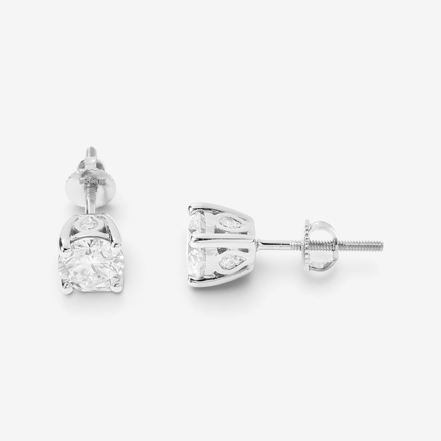 Image 207920_WG152.jpg, Product 207-920 / Price $599.33 - $2,799.33, EVERA Diamonds 18K Gold Round Diamond Stud Earrings from Evera Diamonds on TSC.ca's Jewellery department