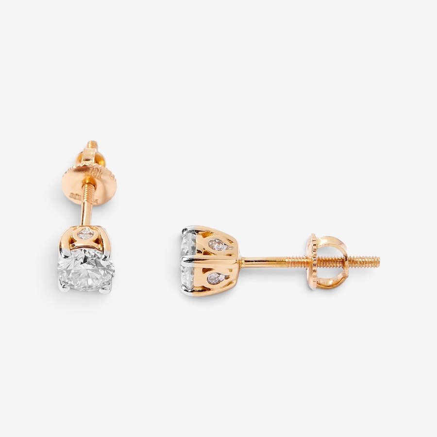 Image 207920_YGP76.jpg, Product 207-920 / Price $599.33 - $2,799.33, EVERA Diamonds 18K Gold Round Diamond Stud Earrings from Evera Diamonds on TSC.ca's Jewellery department