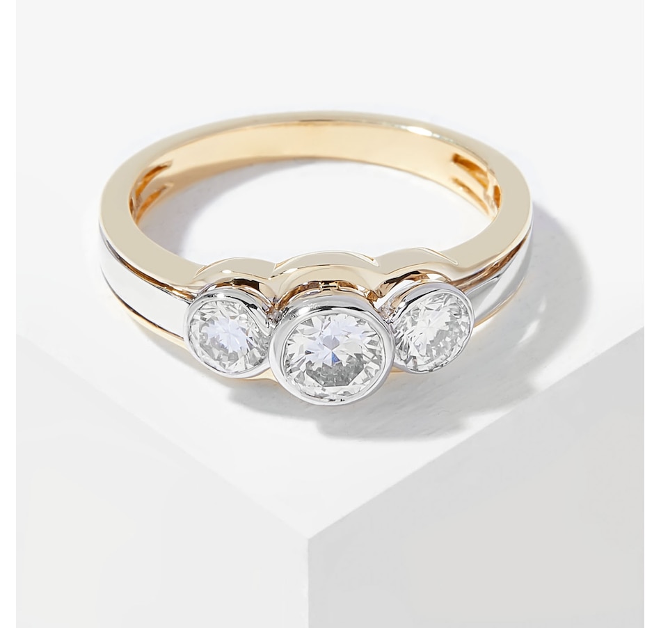 Image 207921.jpg, Product 207-921 / Price $999.88, EVERA Diamonds 14K Two Tone Gold 1.02ctw Trinity Solitaire Ring from Evera Diamonds on TSC.ca's Jewellery department