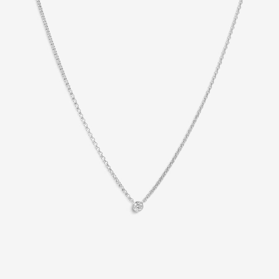 Image 207927_WGL.jpg, Product 207-927 / Price $429.33, EVERA Diamonds 14K Gold 0.27ctw Bezel Set Diamond Necklace from Evera Diamonds on TSC.ca's Jewellery department