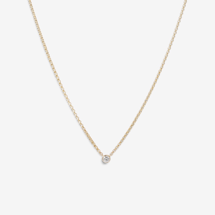 Image 207927_YGL.jpg, Product 207-927 / Price $429.33, EVERA Diamonds 14K Gold 0.27ctw Bezel Set Diamond Necklace from Evera Diamonds on TSC.ca's Jewellery department