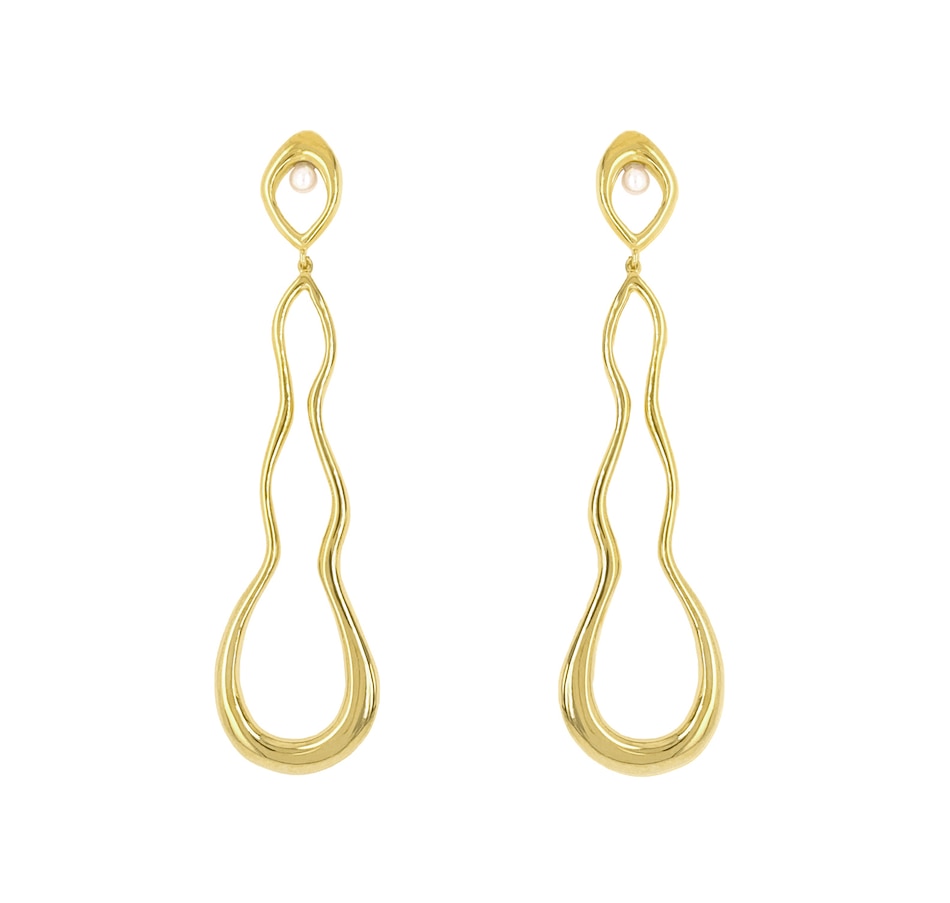 Image 207940_GLD.jpg, Product 207-940 / Price $150.00, Cat Janiga Naiades Drop Pearl Earrings from Cat Janiga on TSC.ca's Jewellery department
