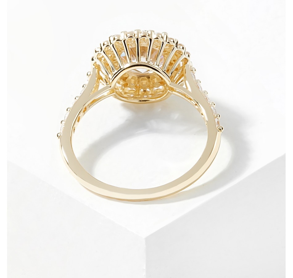 Image 208084_ALTMORE1.jpg, Product 208-084 / Price $29.33, Diamonelle Sterling Silver 8mm Round Diamonelle Double Halo Ring from Diamonelle on TSC.ca's Jewellery department