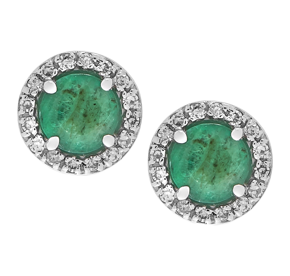 Image 208200_WGL.jpg, Product 208-200 / Price $799.88, EFFY Jewellery 14K Gold Diamond and 0.95CTW round Emerald Earrings from Effy Jewellery on TSC.ca's Jewellery department