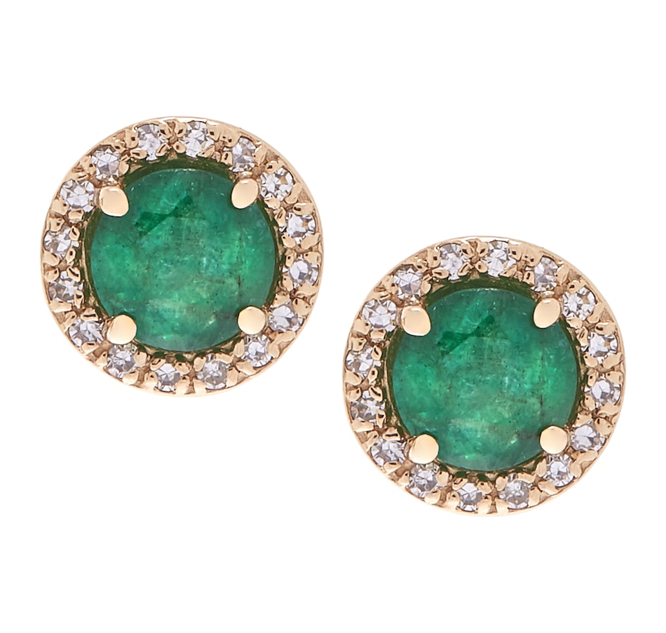 Image 208200_YGL.jpg, Product 208-200 / Price $799.88, EFFY Jewellery 14K Gold Diamond and 0.95CTW round Emerald Earrings from Effy Jewellery on TSC.ca's Jewellery department