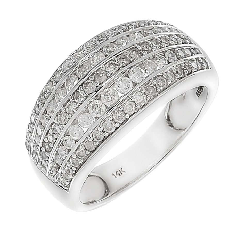 Image 208223.jpg , Product 208-223 / Price $1,199.99 , 14K White Gold 1.00ctw Multi Row Diamond Ring from The Vault on TSC.ca's Jewellery department