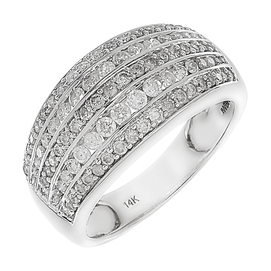 Image 208223.jpg, Product 208-223 / Price $1,199.99, 14K White Gold 1.00ctw Multi Row Diamond Ring from The Vault on TSC.ca's Jewellery department