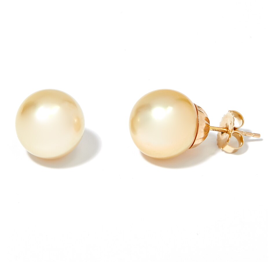 Image 208238_ALTMORE1.jpg, Product 208-238 / Price $429.33, Imperial Pearls 14K Yellow Gold 12-13mm Golden South Sea Button Pearl Stud Earrings from Imperial Pearls on TSC.ca's Jewellery department