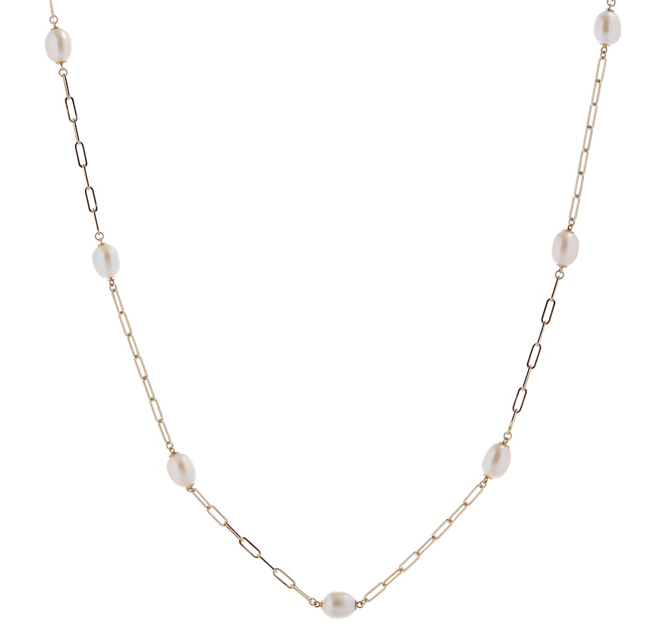 Image 208240.jpg, Product 208-240 / Price $749.88, Imperial Pearls 14K Yellow Gold 7-8mm Freshwater Pearl Paperclip Chain Necklace from Imperial Pearls on TSC.ca's Jewellery department