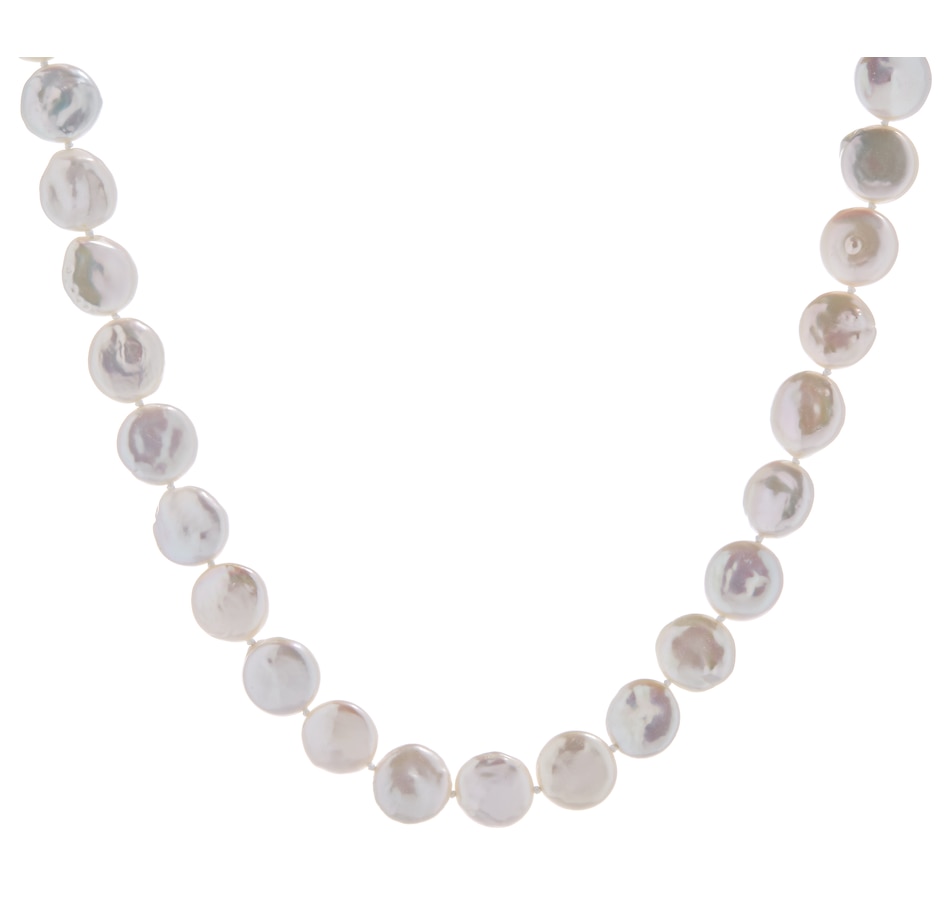 Image 208250.jpg, Product 208-250 / Price $119.33, Imperial Pearls Sterling Silver Freshwater Coin Pearl Necklace With 10mm Polished Ball Clasp from Imperial Pearls on TSC.ca's Jewellery department