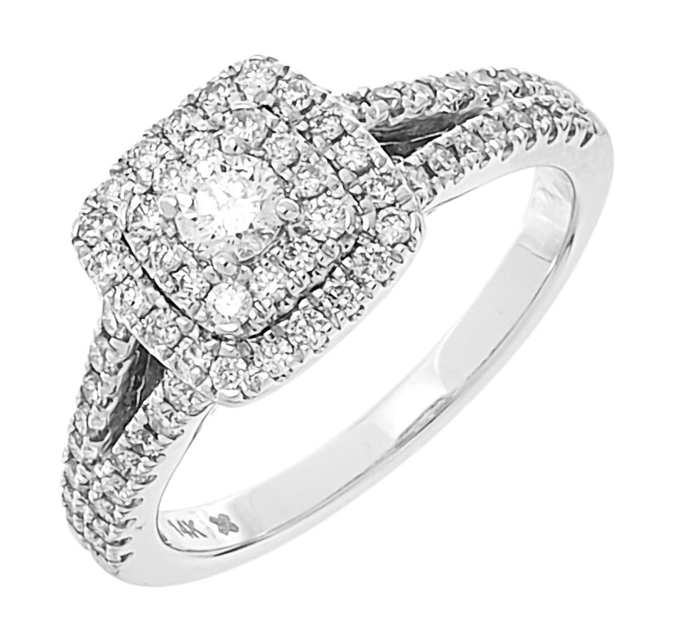 Image 208389.jpg, Product 208-389 / Price $999.99, 14K White Gold 0.76ctw Square Shape Diamond Ring from Diamond Show on TSC.ca's Jewellery department