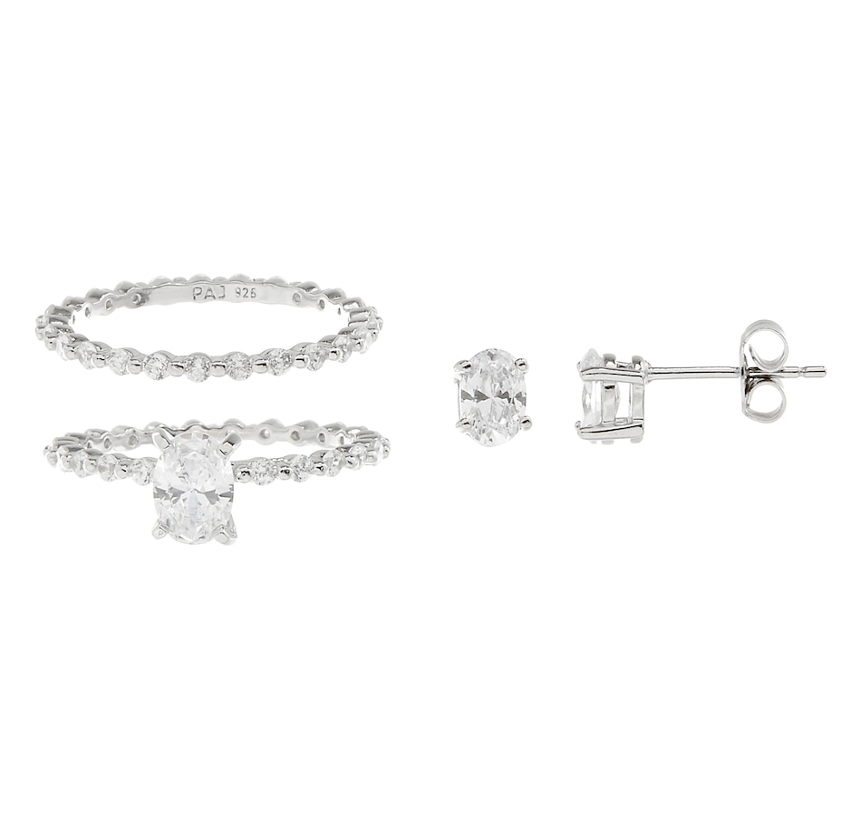 Image 208550_RHOVL.jpg, Product 208-550 / Price $69.88, Diamonelle Sterling Silver Diamonelle 3 Piece Set from Diamonelle on TSC.ca's Jewellery department