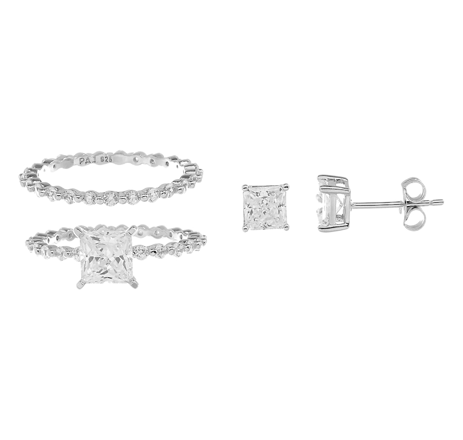 Image 208550_RHPRI.jpg, Product 208-550 / Price $69.88, Diamonelle Sterling Silver Diamonelle 3 Piece Set from Diamonelle on TSC.ca's Jewellery department