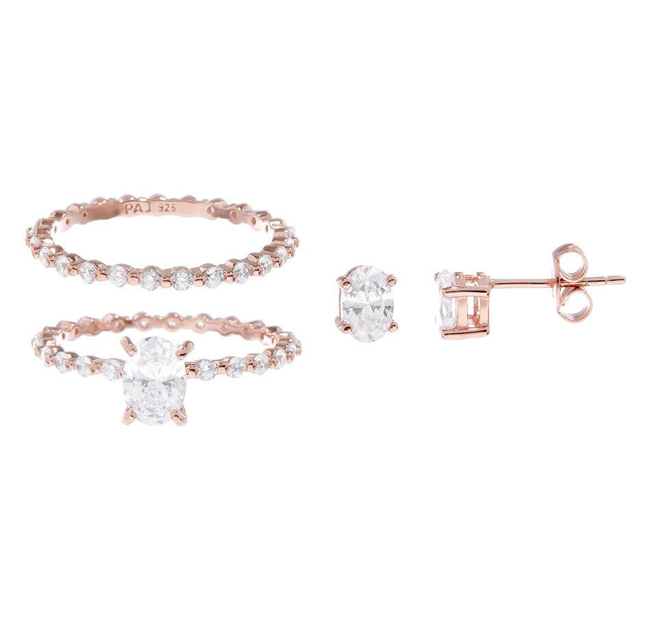 Image 208550_RPOVL.jpg, Product 208-550 / Price $69.88, Diamonelle Sterling Silver Diamonelle 3 Piece Set from Diamonelle on TSC.ca's Jewellery department