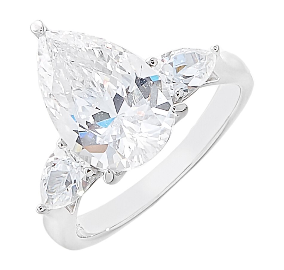 Image 208576_RHOP.jpg, Product 208-576 / Price $125.99, Diamonelle Sterling Silver Pear Shape Diamonelle Ring from Diamonelle on TSC.ca's Jewellery department