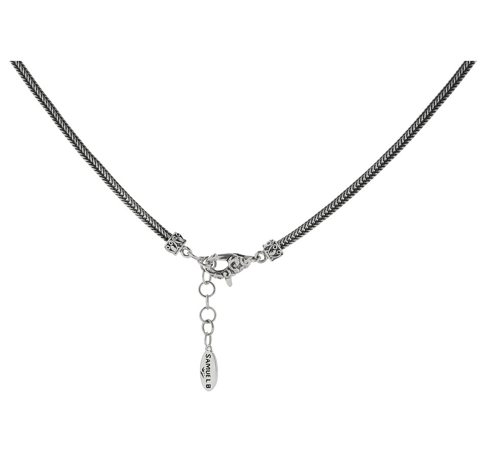 Image 208620_ALTMORE1.jpg, Product 208-620 / Price $279.88, Samuel B. Collection Sterling Silver Pebble Pattern Multi Gemstone Bib Necklace from Samuel B. Collection on TSC.ca's Jewellery department