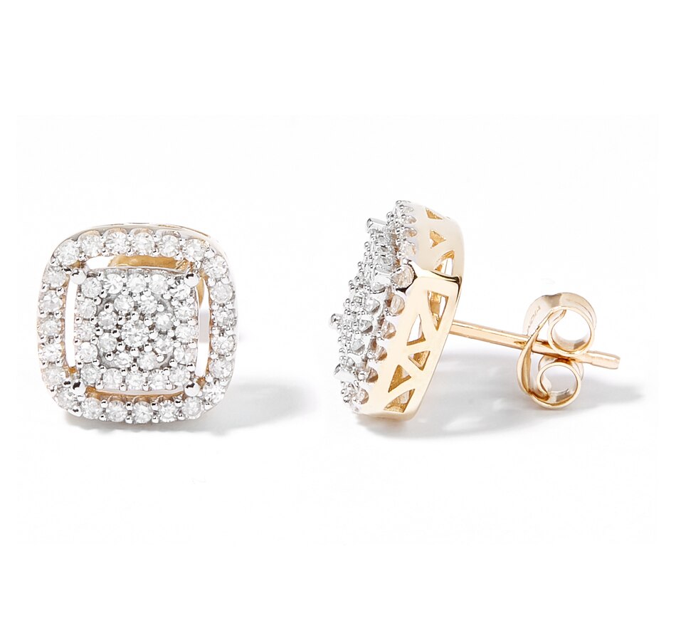 Image 208681_ALTMORE1.jpg, Product 208-681 / Price $699.33, 14K Gold Diamond Cluster Earrings from Diamond Show on TSC.ca's Jewellery department