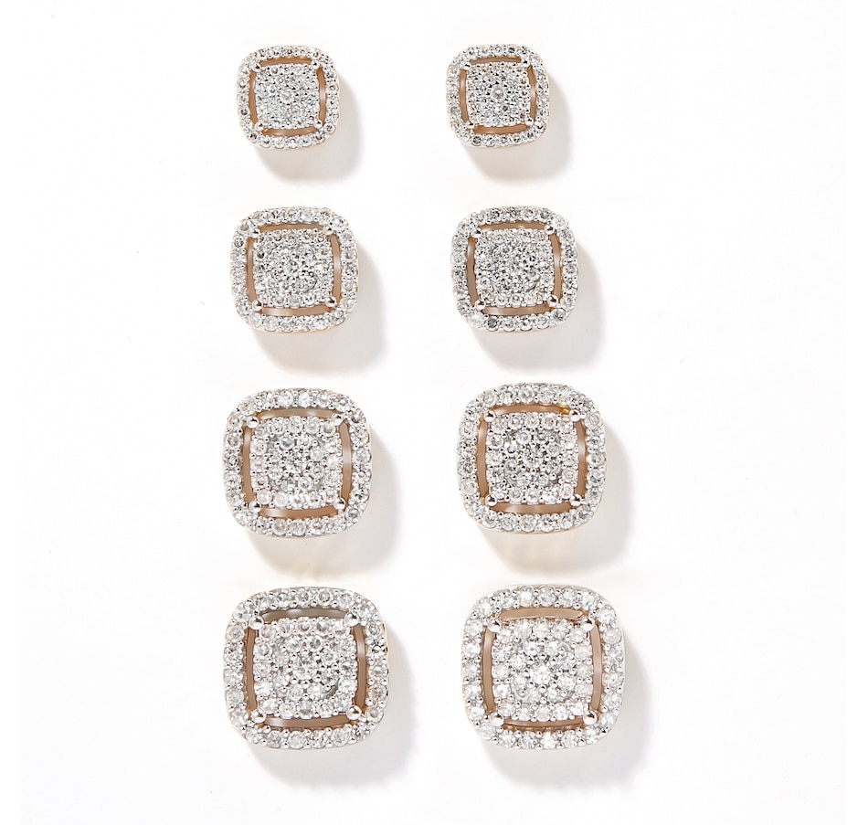 Image 208681_ALTMORE2.jpg, Product 208-681 / Price $699.33, 14K Gold Diamond Cluster Earrings from Diamond Show on TSC.ca's Jewellery department