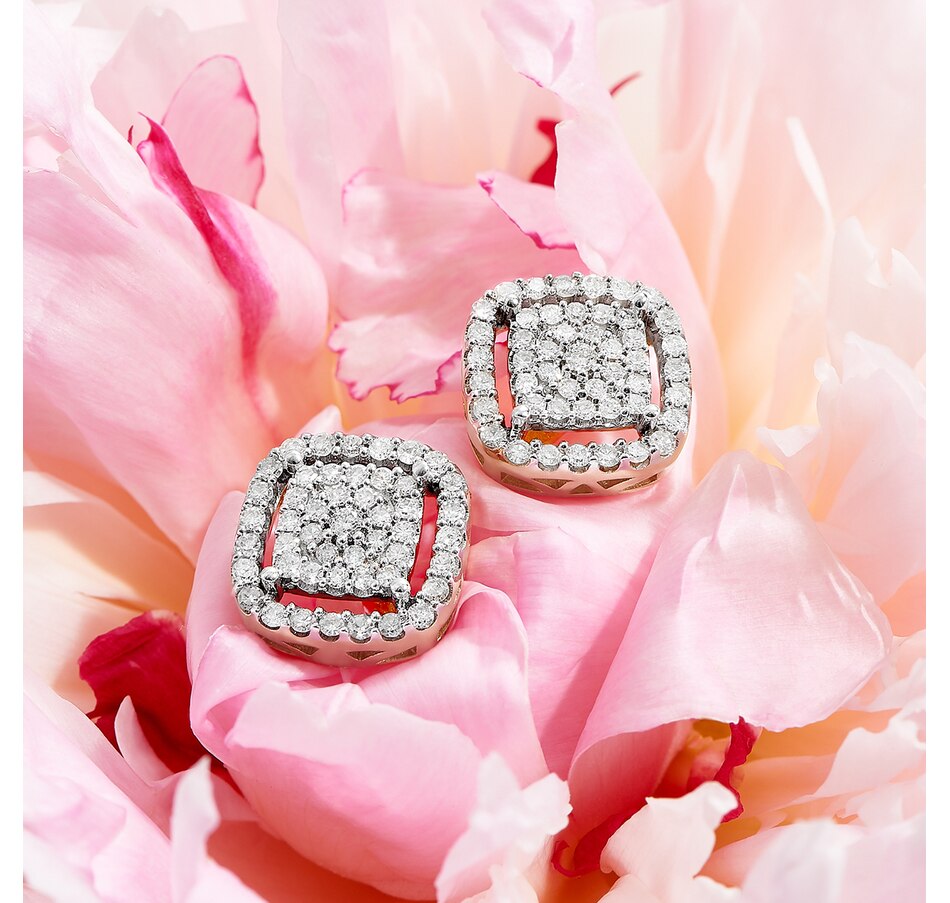 Image 208681_ALTMORE200.jpg, Product 208-681 / Price $699.33, 14K Gold Diamond Cluster Earrings from Diamond Show on TSC.ca's Jewellery department