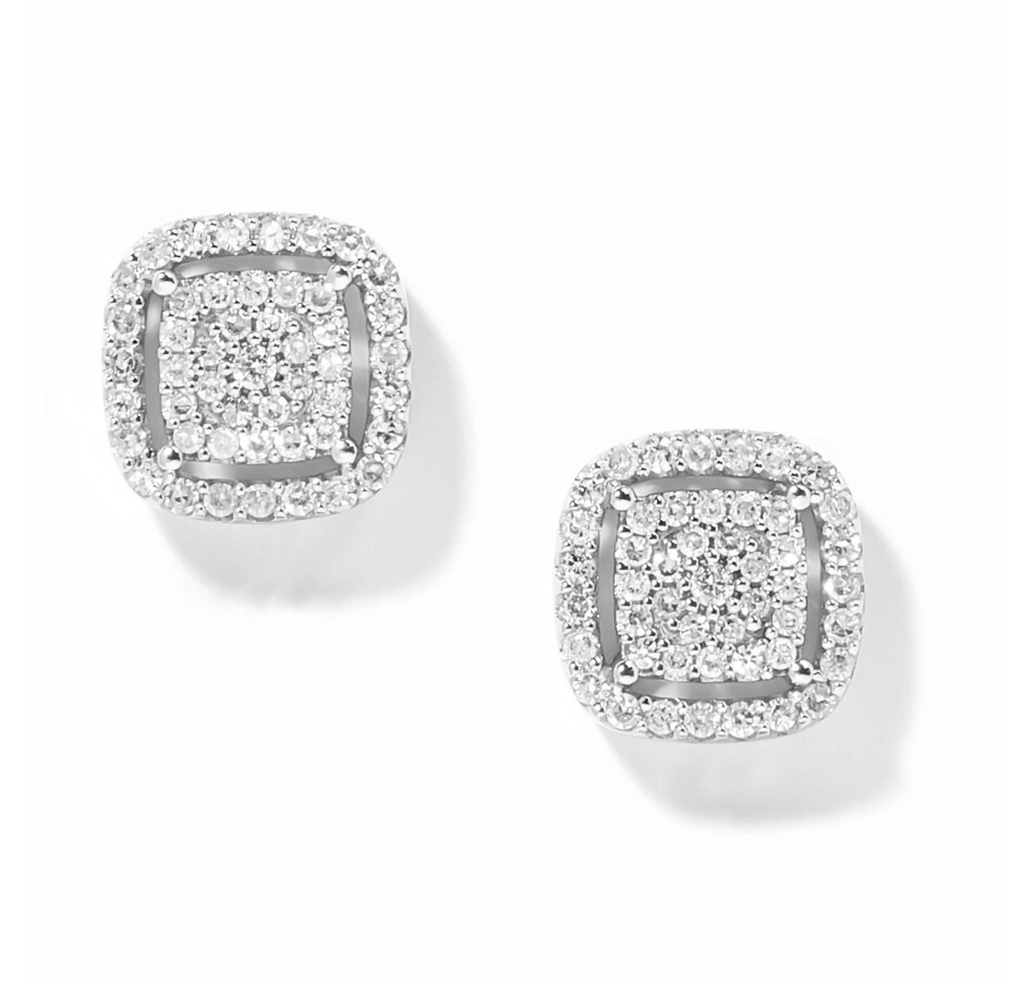 Image 208681_WGP25.jpg, Product 208-681 / Price $699.33, 14K Gold Diamond Cluster Earrings from Diamond Show on TSC.ca's Jewellery department