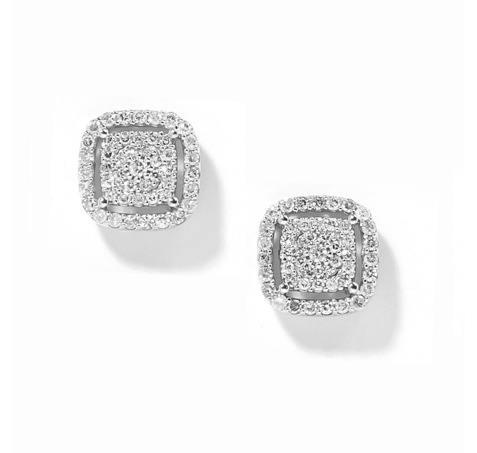 Image 208681_WGP50.jpg, Product 208-681 / Price $699.33, 14K Gold Diamond Cluster Earrings from Diamond Show on TSC.ca's Jewellery department