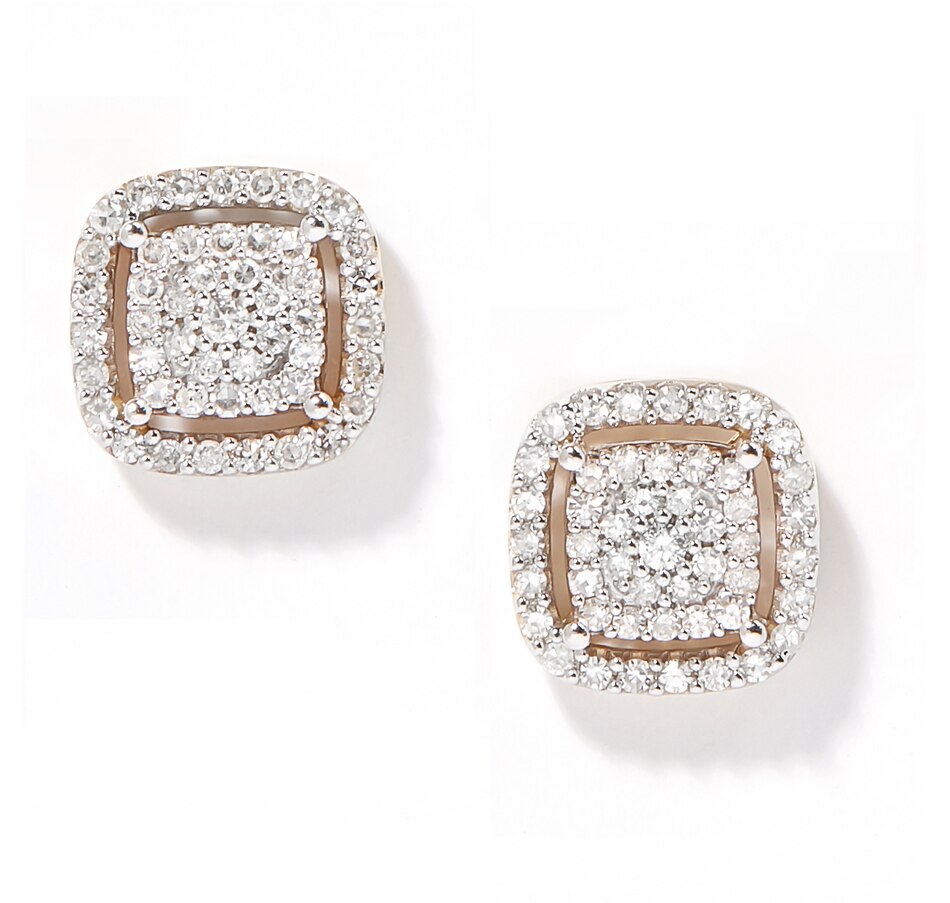 Image 208681_YG1CT.jpg, Product 208-681 / Price $699.33, 14K Gold Diamond Cluster Earrings from Diamond Show on TSC.ca's Jewellery department