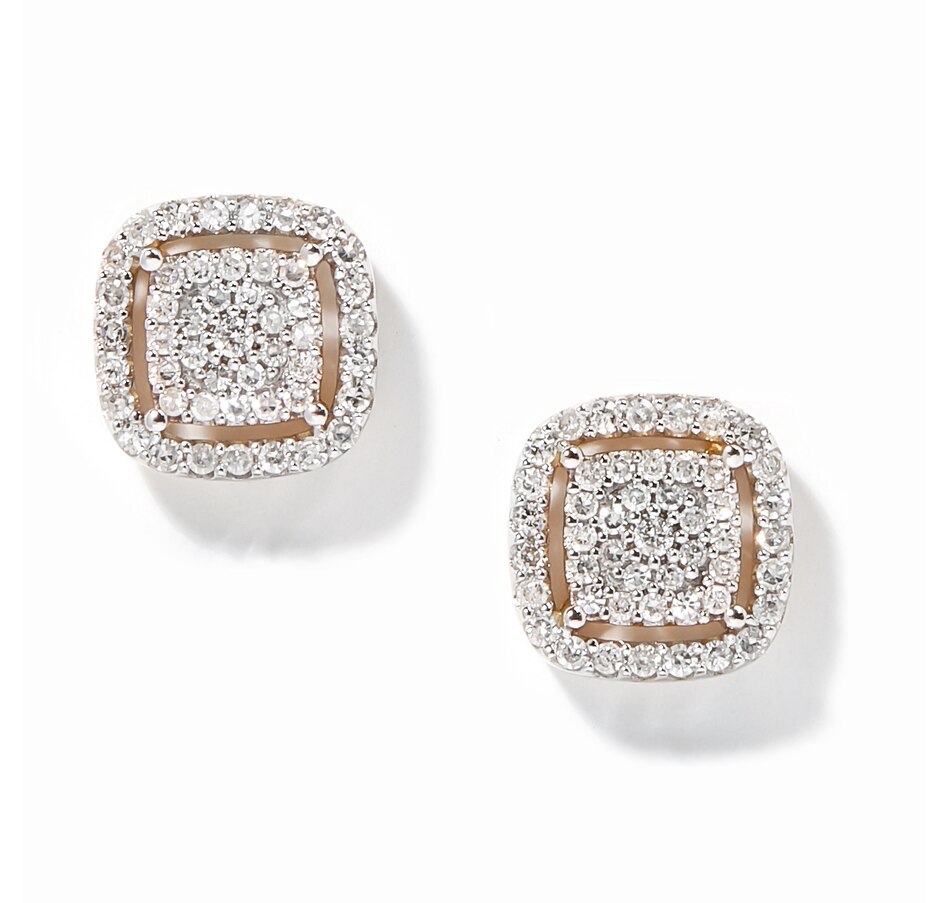 Image 208681_YGP25.jpg, Product 208-681 / Price $699.33, 14K Gold Diamond Cluster Earrings from Diamond Show on TSC.ca's Jewellery department