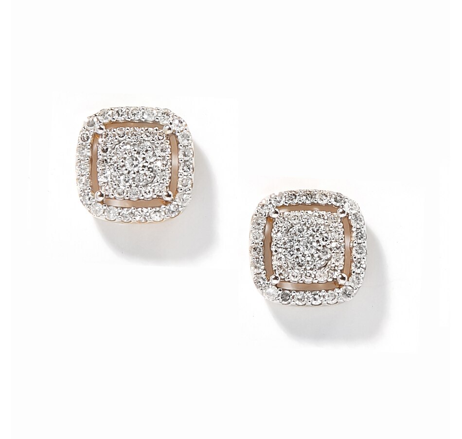 Image 208681_YGP50.jpg, Product 208-681 / Price $699.33, 14K Gold Diamond Cluster Earrings from Diamond Show on TSC.ca's Jewellery department