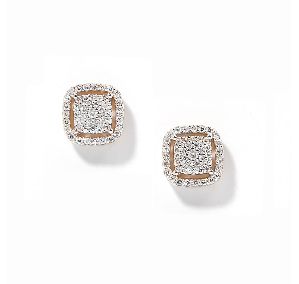 Image 208681_YGP75.jpg, Product 208-681 / Price $699.33, 14K Gold Diamond Cluster Earrings from Diamond Show on TSC.ca's Jewellery department