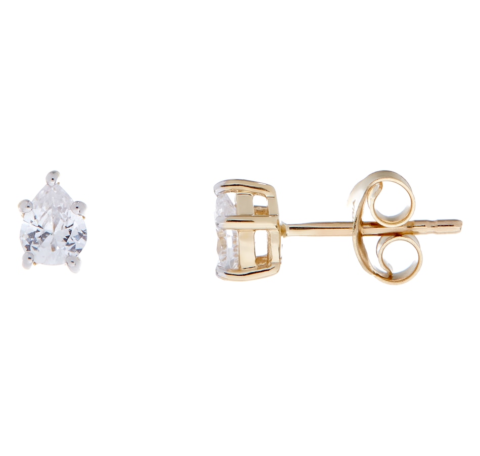 tsc.ca - Diamonelle 14K Gold Pear Shape Diamonelle Stud Earrings