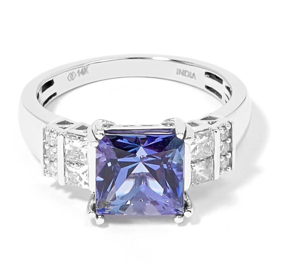 Jewellery - Rings - Gem Creations 14K White Gold 2.00ctw Princess Cut ...