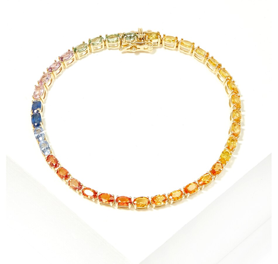 Image 209042.jpg, Product 209-042 / Price $1,399.99, Gem Creations 10K Yellow Gold 12.00ctw Multi Sapphire Bracelet from Gem Creations on TSC.ca's Jewellery department