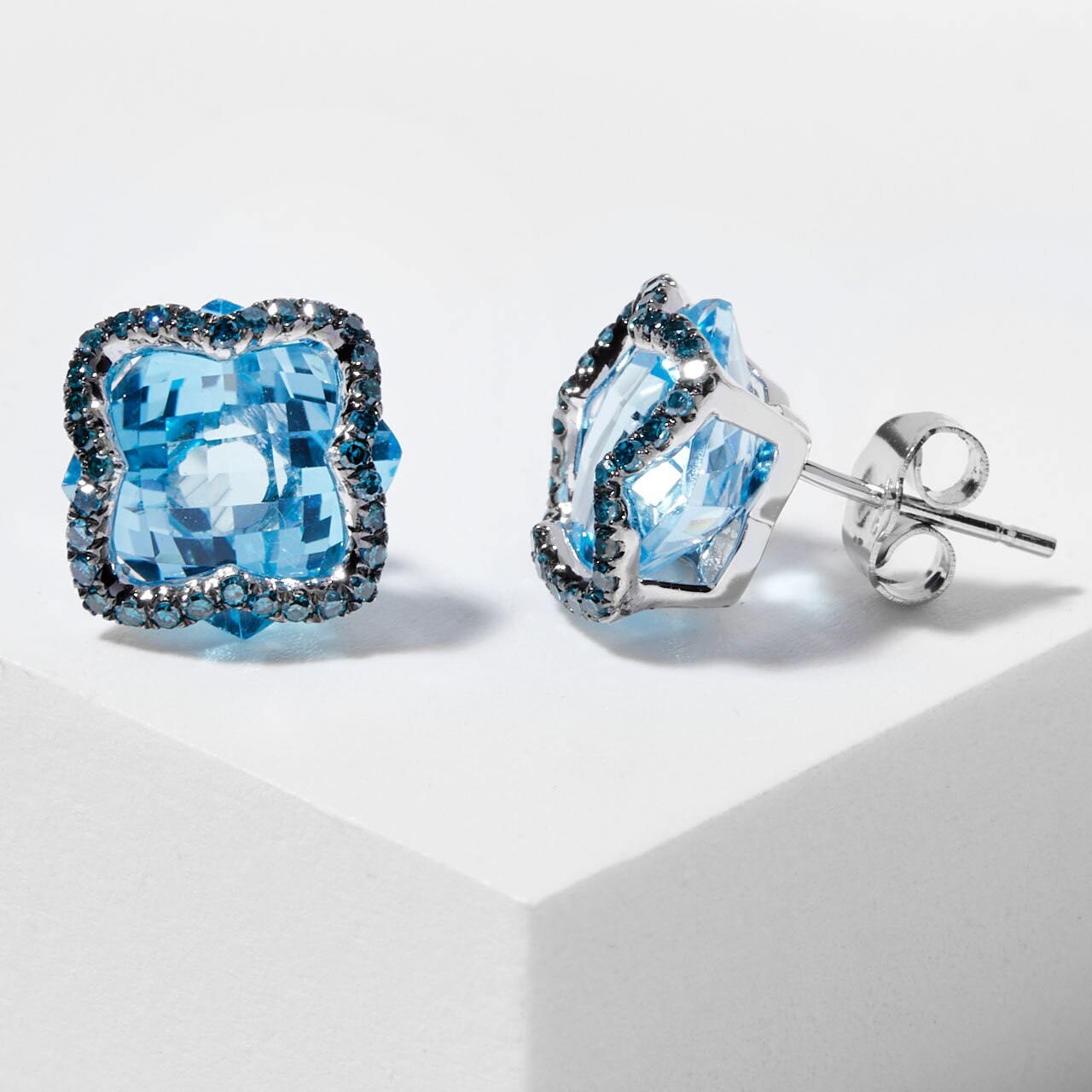 Effy blue clearance diamond earrings