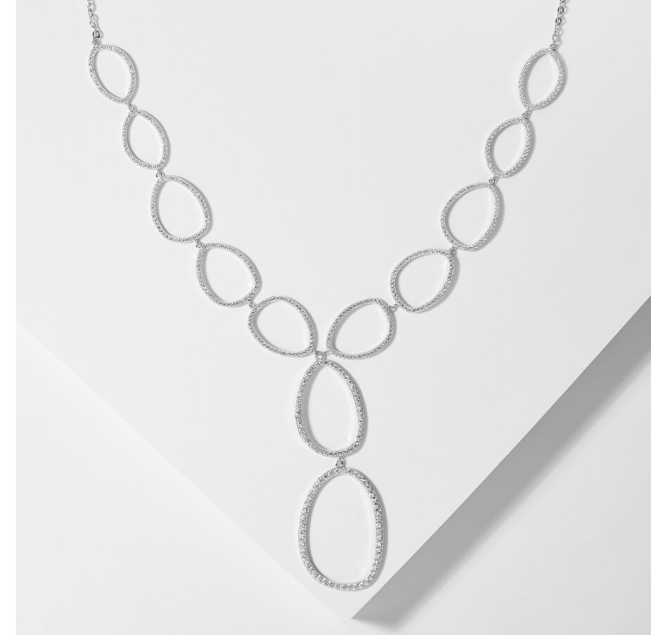 Image 209132.jpg, Product 209-132 / Price $241.99, Diamonelle Sterling Silver Diamonelle Oval Graduated Lariat Necklace from Diamonelle on TSC.ca's Jewellery department