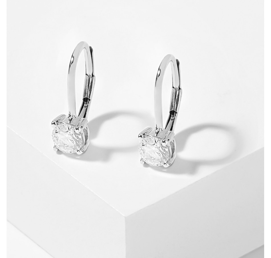 Image 209216_WG1CT.jpg, Product 209-216 / Price $1,199.99 - $7,999.99, 18K Gold Diamond Leverback Earrings from Diamond Show on TSC.ca's Jewellery department